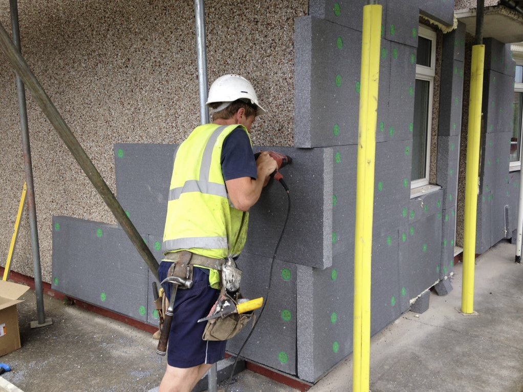 External wall insulation installation